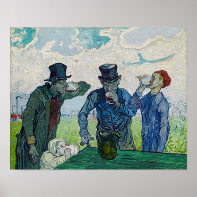 Vincent van Gogh - The Drinkers, after Daumier Poster (Front)
