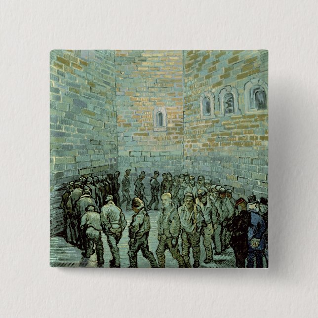 Vincent van Gogh | The Exercise Yard 15 Cm Square Badge (Front)