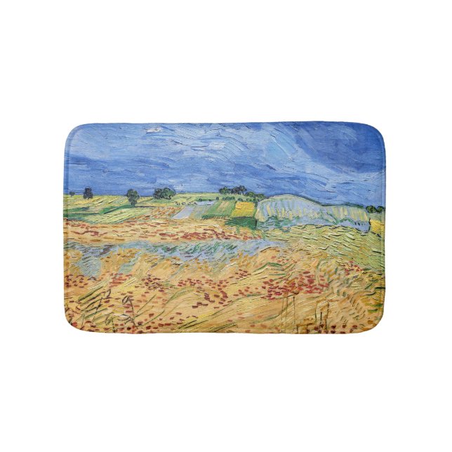 Vincent van Gogh - The fields / Plain at Auvers Bath Mat (Front)