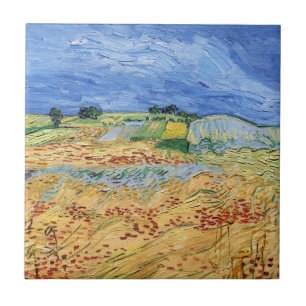 Vincent van Gogh - The fields / Plain at Auvers Ceramic Tile