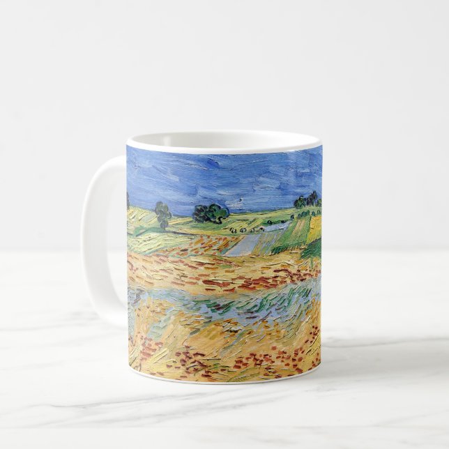 Vincent van Gogh - The fields / Plain at Auvers Coffee Mug (Front Left)