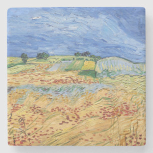 Vincent van Gogh - The fields / Plain at Auvers Stone Coaster