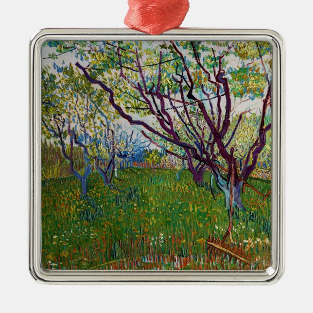 Vincent van Gogh - The Flowering Orchard Metal Ornament (Front)