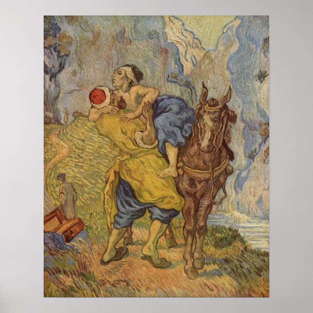 Vincent Van Gogh The Good Samaritan Painting Print (Front)