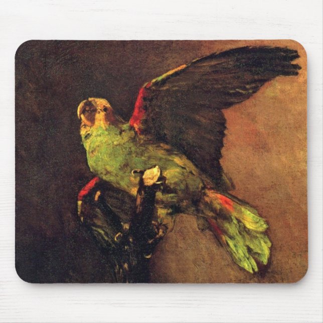 Vincent Van Gogh - The Green Parrot Bird Lover Art Mouse Pad (Front)