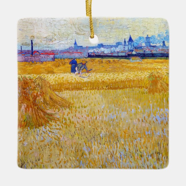 Vincent van Gogh - The Harvesters Ceramic Ornament (Front)