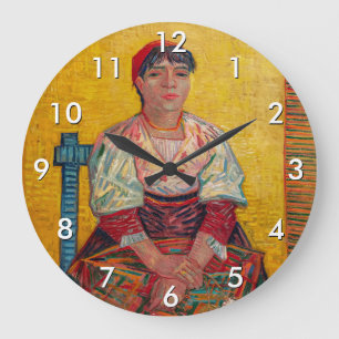 Vincent Van Gogh - The Italian Woman Large Clock