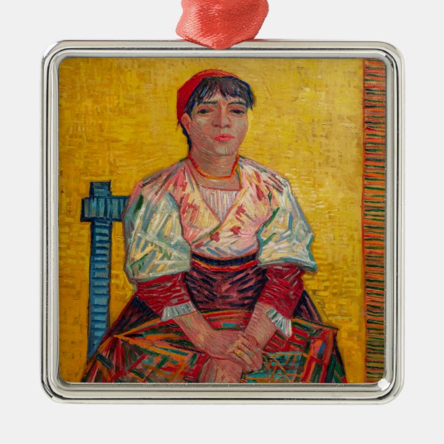 Vincent Van Gogh - The Italian Woman Metal Ornament (Front)