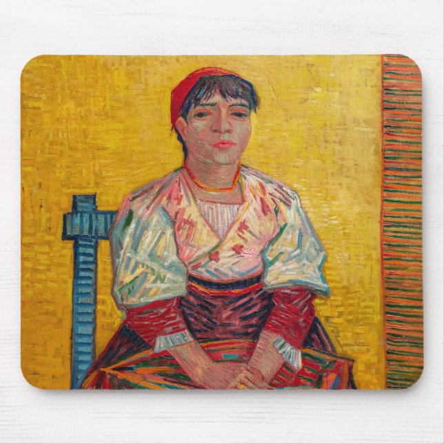 Vincent Van Gogh - The Italian Woman Mouse Pad (Front)