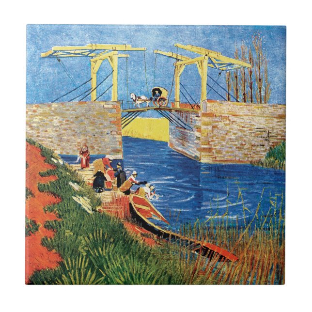 Vincent Van Gogh - The Langlois Bridge At Arles Ceramic Tile (Front)