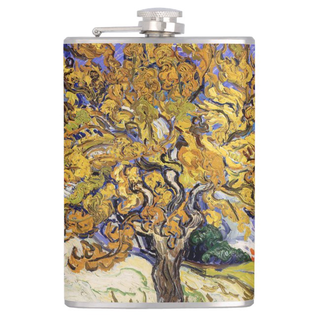 Vincent van Gogh - The Mulberry Tree Hip Flask (Front)