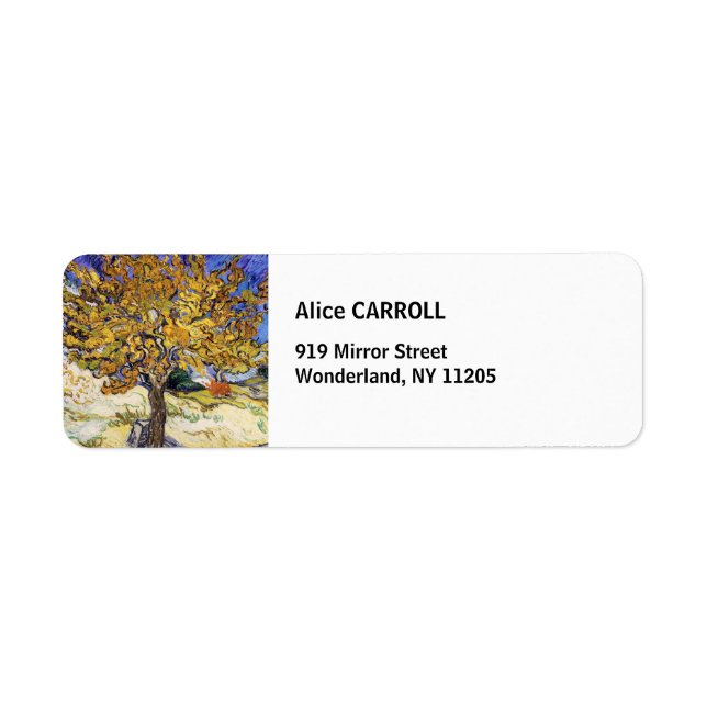 Vincent van Gogh - The Mulberry Tree Return Address Label (Front)