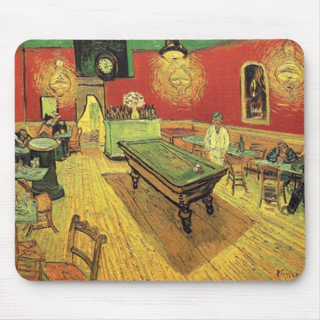 Vincent Van Gogh - The Night Cafe Fine Art Mouse Pad (Front)