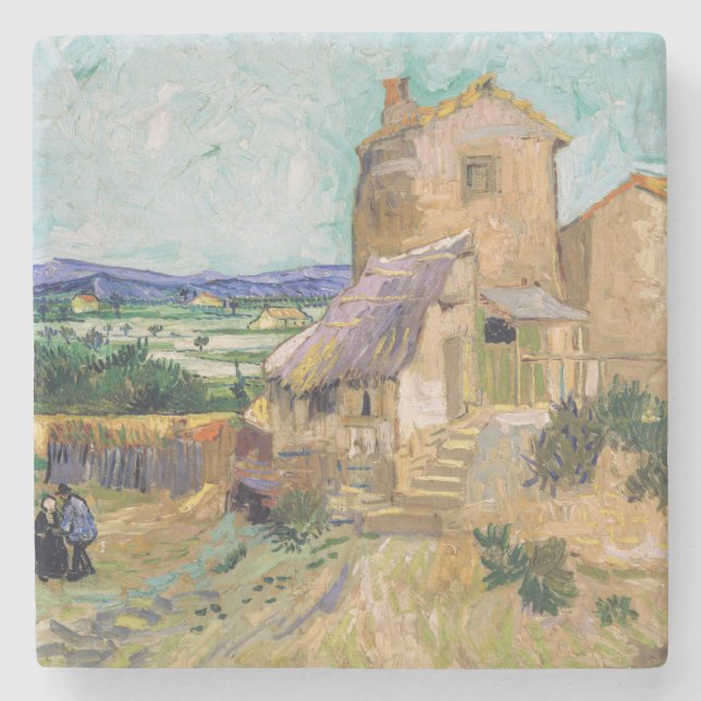 Vincent van Gogh - The Old Mill Stone Coaster (Front)