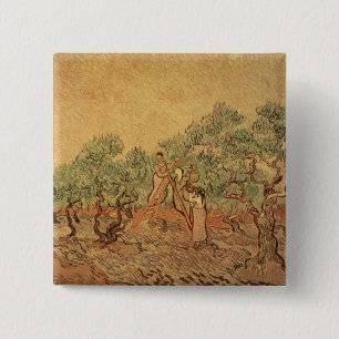 Vincent van Gogh   The Olive Grove, 1889 15 Cm Square Badge