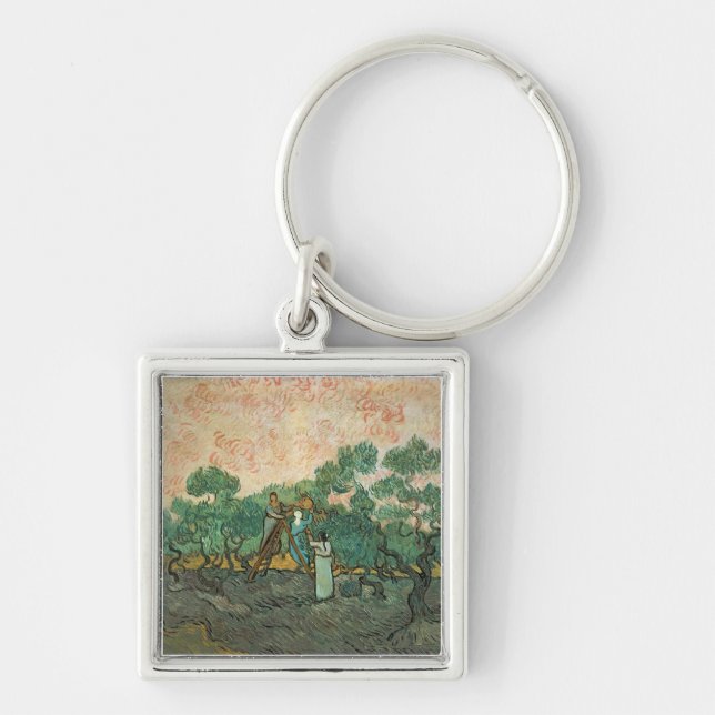 Vincent van Gogh | The Olive Pickers, Saint-Remy Key Ring (Front)