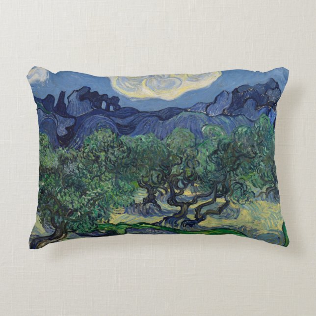 Vincent van Gogh - The Olive Trees Decorative Cushion (Front)