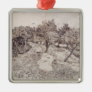Vincent van Gogh   The Olive Trees Metal Ornament