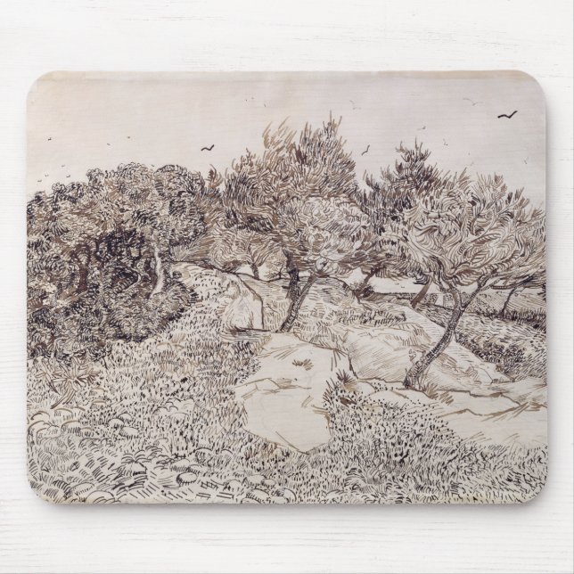 Vincent van Gogh | The Olive Trees Mouse Pad (Front)