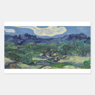 Vincent van Gogh - The Olive Trees Rectangular Sticker