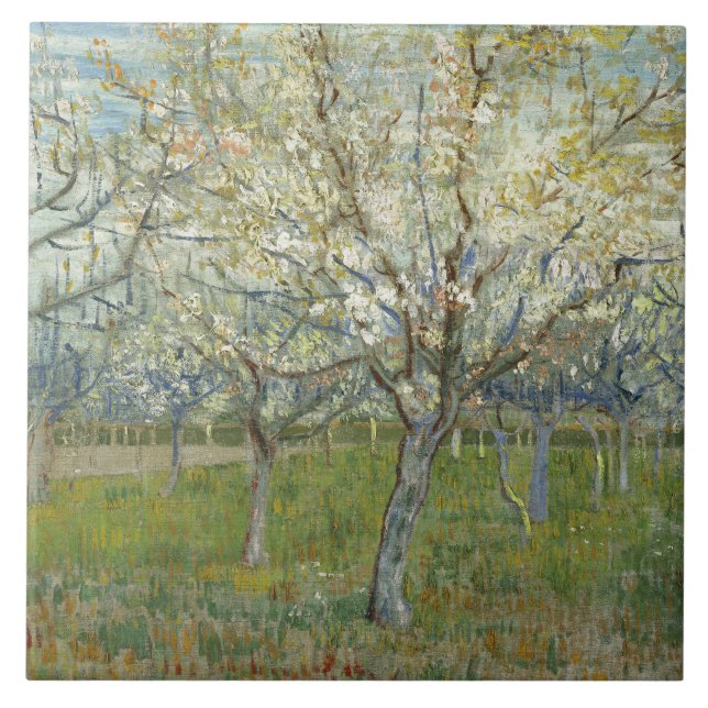 Vincent van Gogh - The Pink Orchard Tile (Front)