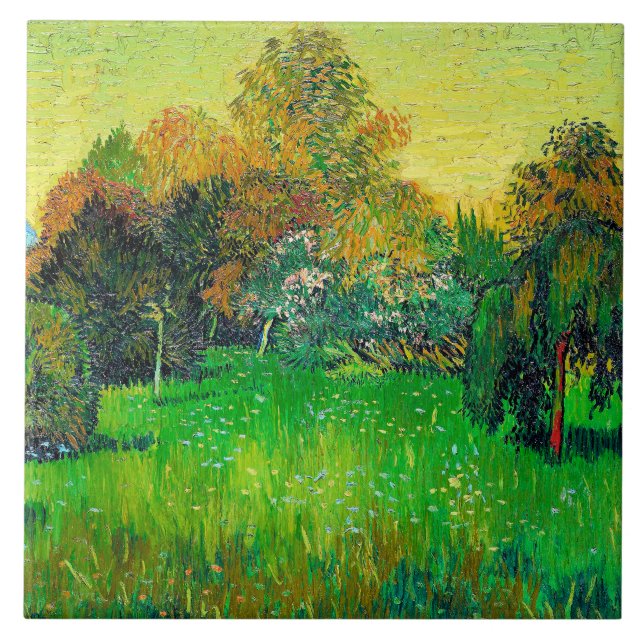 Vincent van Gogh, The Poet's Garden, Ceramic Tile (Front)