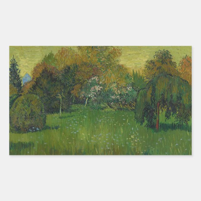 Vincent van Gogh - The Poet's Garden Rectangular Sticker (Front)