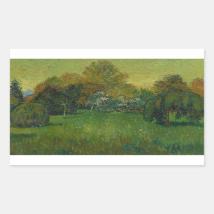Vincent van Gogh - The Poet's Garden Rectangular Sticker