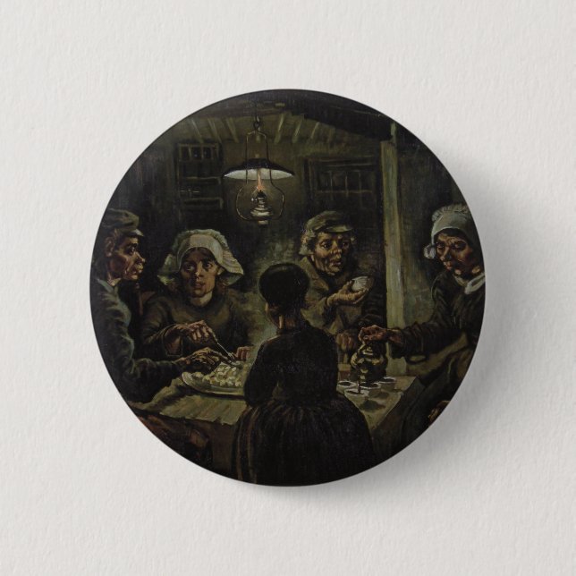 Vincent Van Gogh - The Potato Eaters 6 Cm Round Badge (Front)