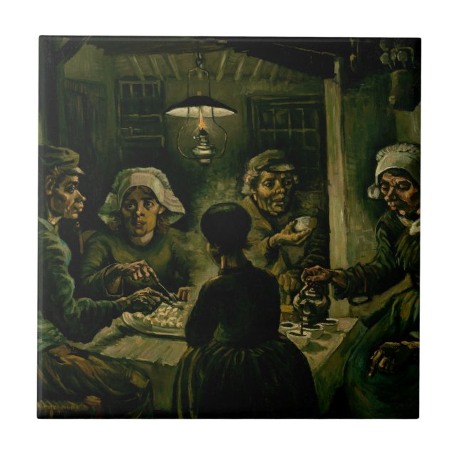 Vincent van Gogh - The Potato Eaters Ceramic Tile (Front)