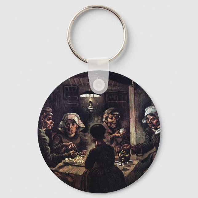 Vincent Van Gogh - The Potato Eaters Fine Art Key Ring (Front)