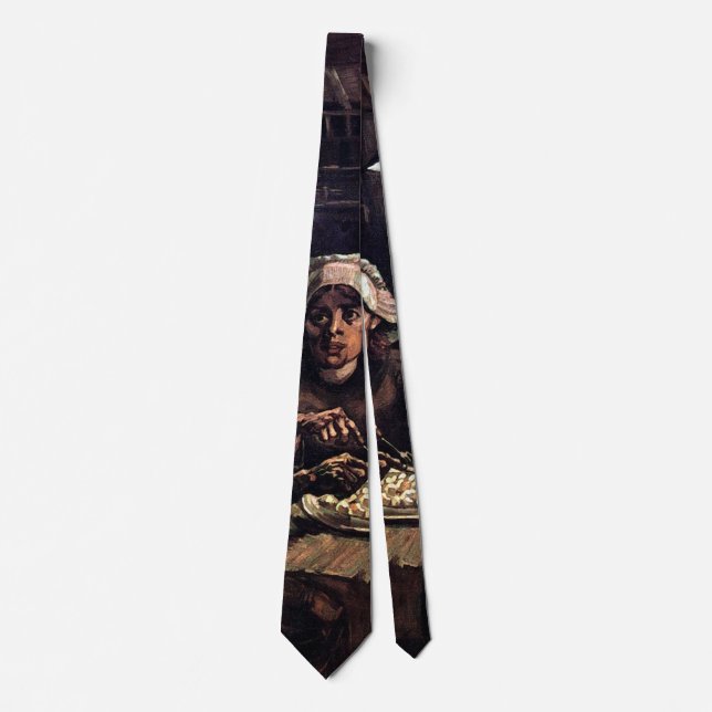 Vincent Van Gogh - The Potato Eaters Fine Art Tie (Front)