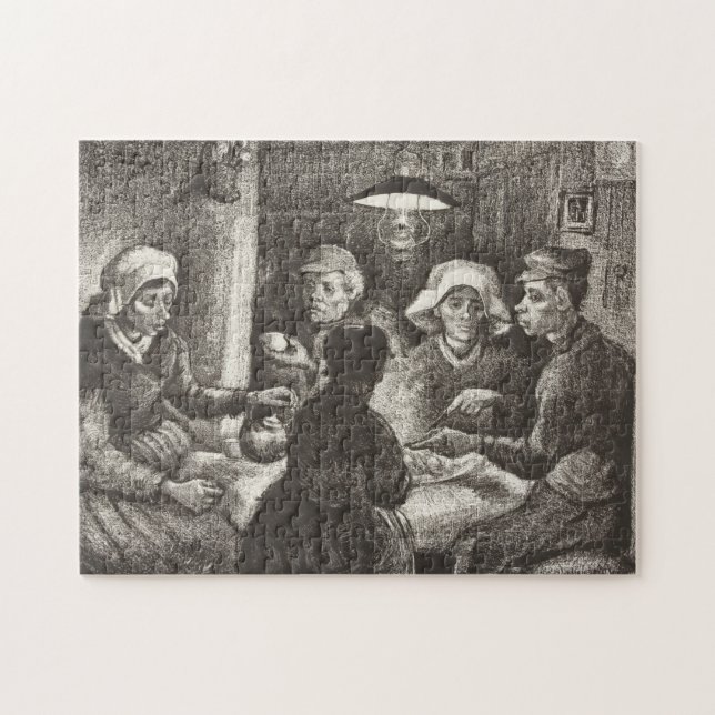 Vincent Van Gogh The Potato Eaters lithograph Jigsaw Puzzle (Horizontal)