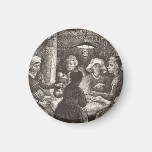 Vincent Van Gogh The Potato Eaters lithograph Magnet