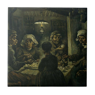 Vincent Van Gogh The Potato Eaters Painting. Art Ceramic Tile