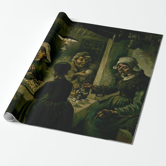 Vincent van Gogh - The Potato Eaters Wrapping Paper (Unrolled)