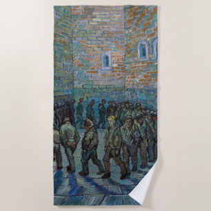 Vincent van Gogh - The Prison Courtyard Beach Towel