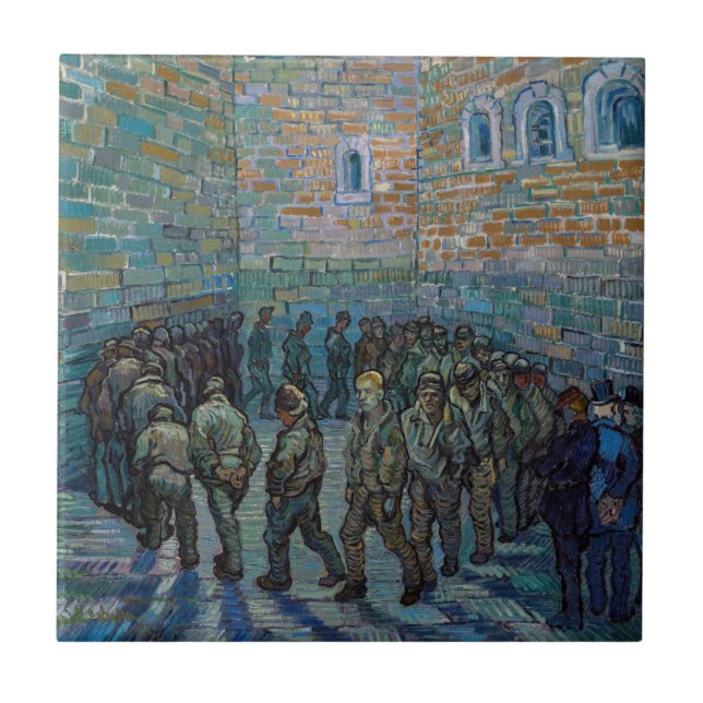 Vincent van Gogh - The Prison Courtyard Ceramic Tile (Front)