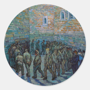 Vincent van Gogh - The Prison Courtyard Classic Round Sticker