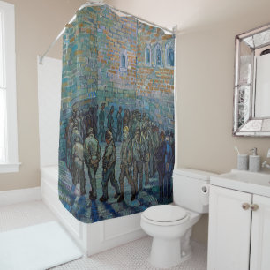 Vincent van Gogh - The Prison Courtyard Shower Curtain