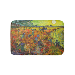 Vincent van Gogh - The Red Vineyard Bath Mat