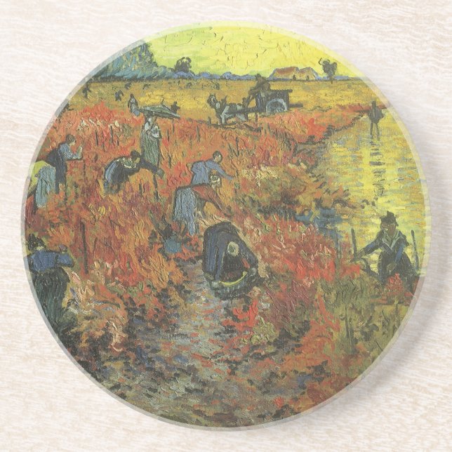 Vincent van Gogh - The Red Vineyard Coaster (Front)