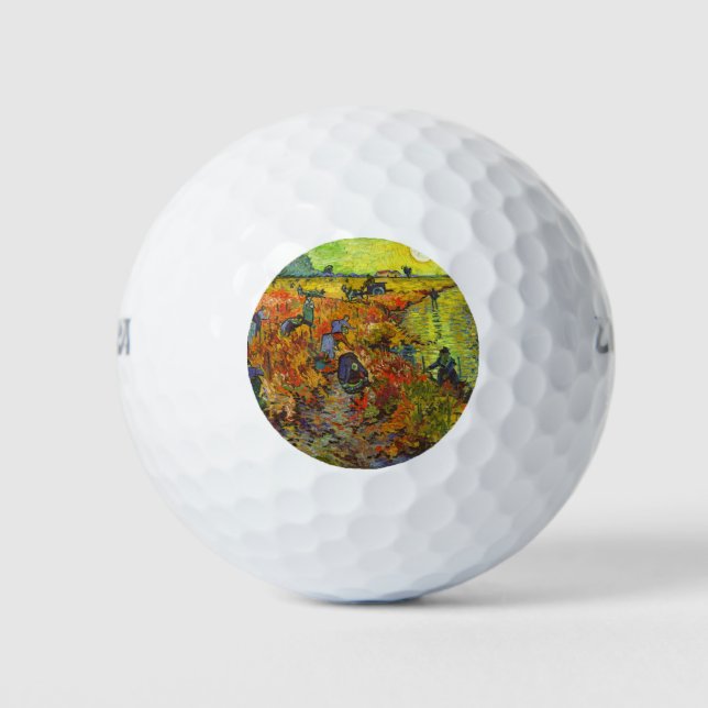 Vincent van Gogh - The Red Vineyard Golf Balls (Front)