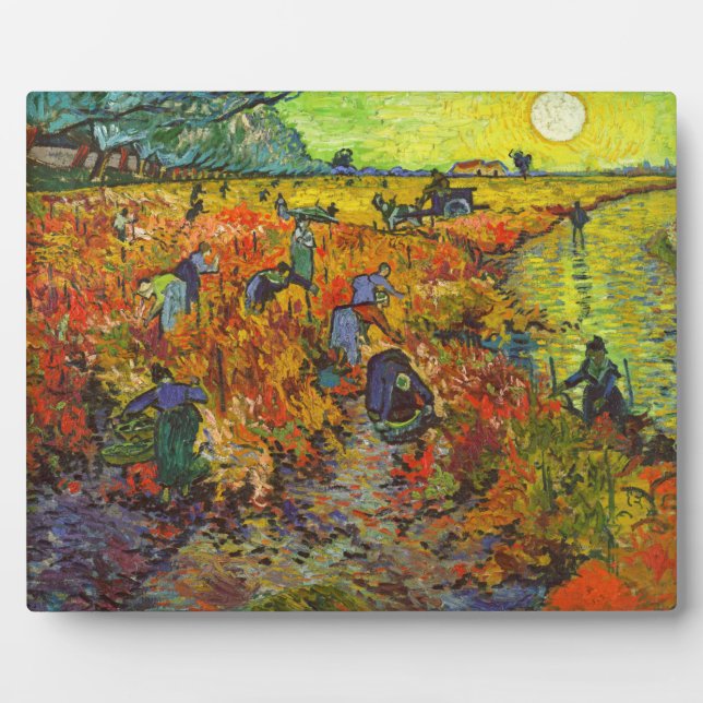 Vincent van Gogh - The Red Vineyard Plaque (Front)