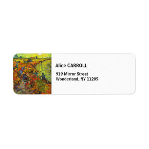 Vincent van Gogh - The Red Vineyard Return Address Label