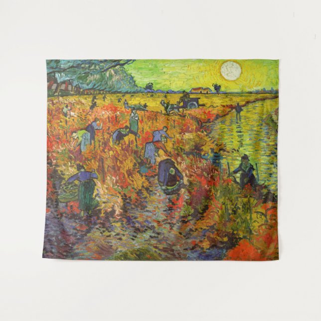 Vincent van Gogh - The Red Vineyard Tapestry (Front (Horizontal))
