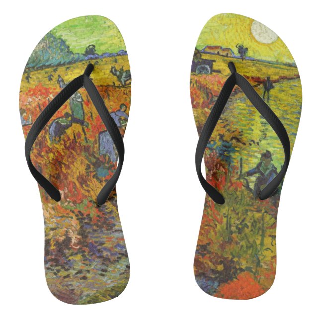 Vincent van Gogh - The Red Vineyard Thongs (Footbed)