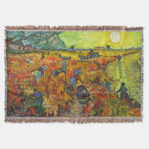 Vincent van Gogh - The Red Vineyard Throw Blanket