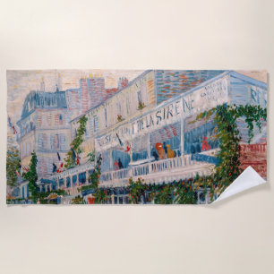 Vincent van Gogh - The Restaurant de la Sirene Beach Towel