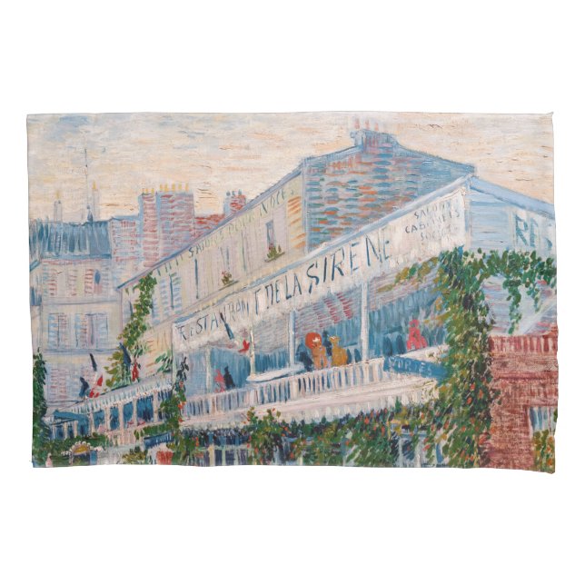 Vincent van Gogh - The Restaurant de la Sirene Pillowcase (Front)